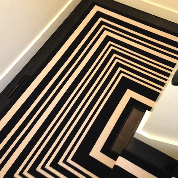 Custom Striped Stair Runner